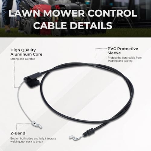 183281 532183281 Throttle Cable for Hus 7021P Craftsman 917 Poulan Roper Mower Parts Weed Eater Walk-Behind Craftsman Lawn Mower Engine Control Cable 198463 183281 532198463