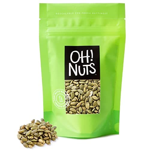 Oh! Nuts Pumpkin Seeds - Roasted Salted - 2 lb - No Shell Pepitas - Packed in New York Zip-Seal Bag for Exceptional Freshness