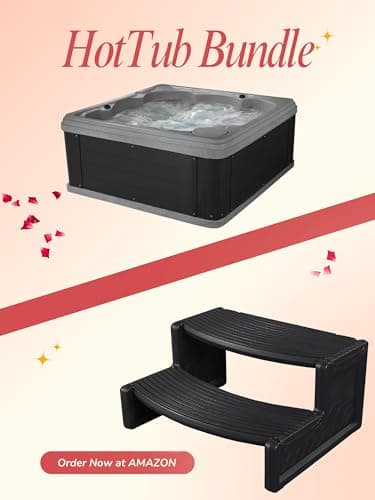 Hot Tub Bundle, Inland Hot Tub, Side Steps, Extra Filter, Six Person Spa, Insulated Cover Included, Made in USA, Aqualife by Strong Spas