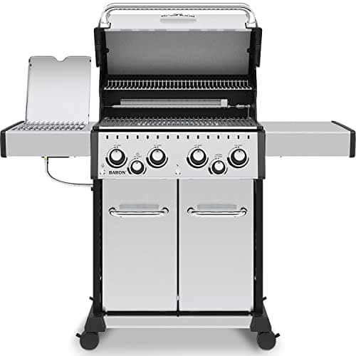 Broil King 875944 Baron S 490 Pro IR, Liquid Propane (LP), Stainless Steel, Black