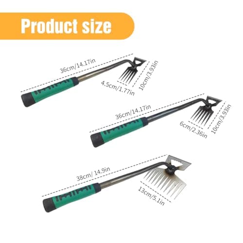 Gardening Hand Weeder Tools, 2025 New Weeding Artifact Uprooting Weeding Tool Weeding Rake Uprooting Weeding Tool, Multifunctional Garden Hand Weeder Tools for Garden (5 Tines)