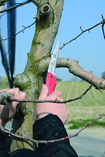 FELCO Folding Saw (F 600) - Classic Tree Pruning Saw with Pull-Stroke Action, Red
