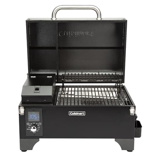 Cuisinart 8-in-1 Portable Wood Pellet Grill and Smoker, Compact for RV, Tailgates, Camping, and Backyard Cooking, Smoky Flavor, Versatile Meat Smoker