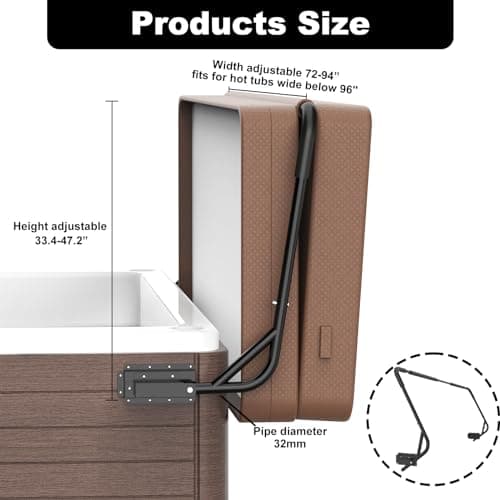Spa Cover Lift Top Mount Spa & Hot Tub Cover Lift Removal System Fit for Most Spa & Hot Tubs