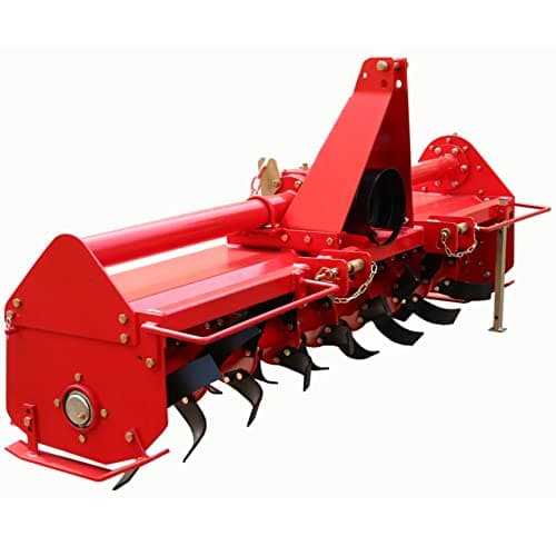 Heavy Duty 75" Rotary Tiller 3 Point Rototiller Tractor Tiller Attachment PTO Tiller Cultivator C Blade