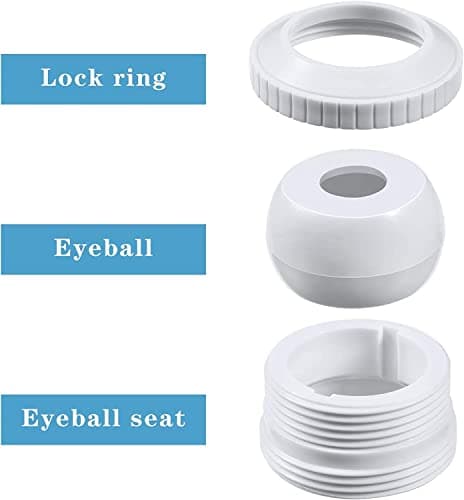 ATIE Pool Spa 1/2" Inch Opening Hydrostream Return Jet Fitting with 1-1/2" Inch MIP Thread Replace Hayward SP1419C (2 Pack)