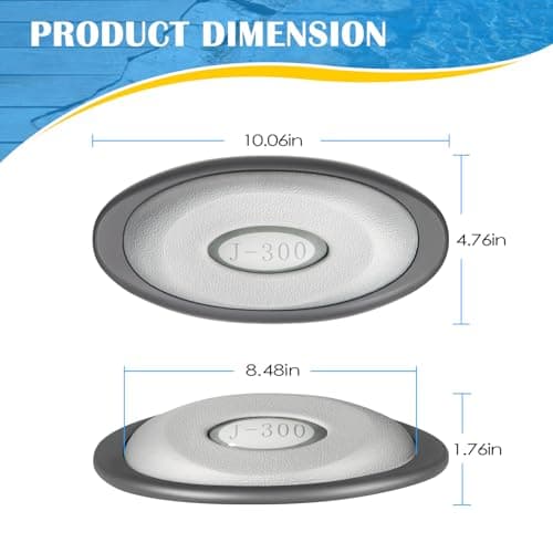2472-824 Spa Oval Pillow Insert + Back Mount with LED Compatible Insert Fit for 2014+ Jacuzzi J-300 Series hot tubs (4-Pack)