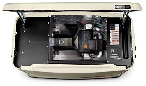Generac Guardian 10kW Home Standby Generator with 100 Amp Transfer Switch, Durable All Aluminum, WiFi Enabled with G-Force Engine, Easy to Use, Whole House Power Backup, Smart Outage Solution - Bisque