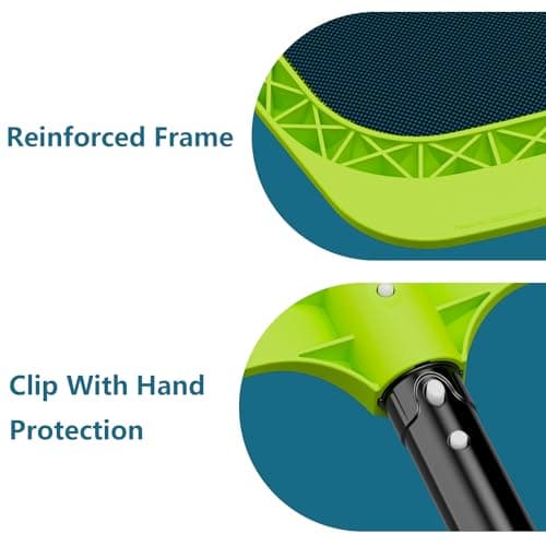 Sepetrel Pool Skimmer Net - Professional Heavy Duty Reinforced Frame Nylon Flat Leaf Rake Net,for Spa Pond Swimming Pool, Cleaning Supplies and Accessories, (Pole Not Included)