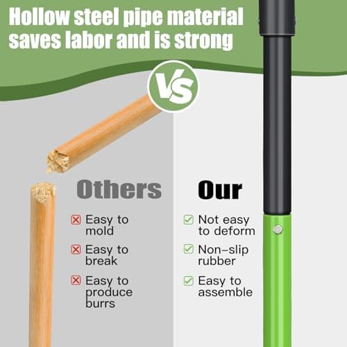 Heavy Duty Pitchfork,Garden Forks for Digging Compost Spading, 4-Tines Pitch Fork with High-Carbon Steel Handle, 45 inches Digging Fork(with Protective Gloves)
