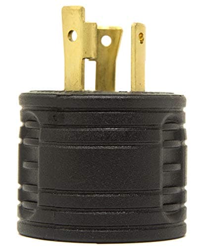 WEN GNA030, NEMA L5-30P Twist-Lock Power Plug to TT-30R Ready Outlet 120V 30-Amp 3600-Watt Generator to RV Adapter, Black