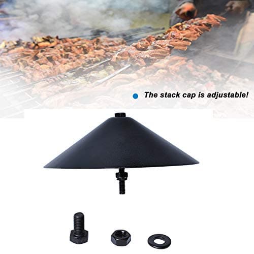 𝟐𝟎𝟐𝟑 𝙐𝗽𝒈𝒓𝒂𝒅𝒆𝒅 Pellet Grill Smoke Stack Chimney Replacement for Pit Boss Traeger Camp Chef, Replacement Stack Smoker Kits with Umbrella, Gasket, Screw, Locking Washer & Washer
