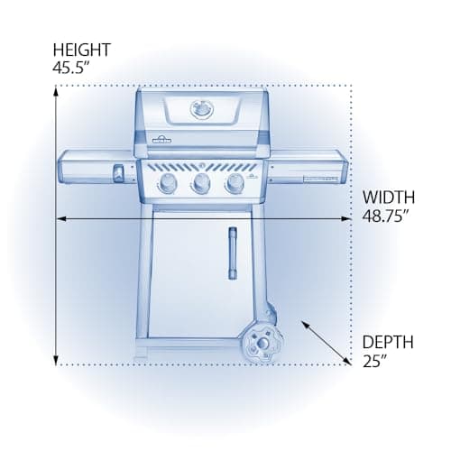 Napoleon Freestyle 365 Natural Gas Grill, Graphite Grey - 3 Burners