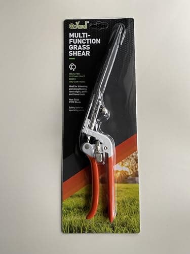 Q-yard QY-741F Flower Bed and Grass Shear - Extra Sharp Garden Hand Pruners, Easier Cutting, Comfortable Ergonomic, Less Effort - Gardening Scissors for Men & Women , Orange