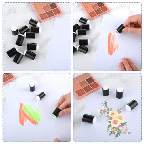 Finger Sponge Daubers, 20 Pieces Finger Painting Sponge Set Daubers Washable DIY Craft Drawing Tools Flower Stencil Finger Painting Brush for Card Making