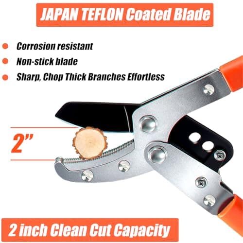26-40" Extendable Anvil Loppers, Branch Cutter w/2 inch Cutting Capacity, Tree Trimmer w/Compound Action, Heavy Duty Telescopic Tree Pruner, Handle Adjustment, Chop Thick Branches Effortless