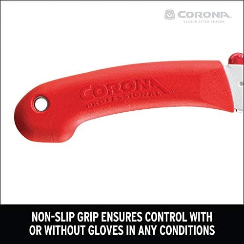 Corona Tools 7-Inch QuickSAW Folding Saw | Pruning Saw Designed for Single-Hand Use | Curved Blade Hand Saw | Cuts Branches Up to 4" in Diameter | QS 7800