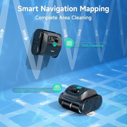 (2025 Upgrade) WYBOT C1 Robotic Pool Vacuum for Inground Pools, 150min Runtime Cordless Pool Cleaner, 4-in-1 Wall & Waterline Cleaning Up to 1,614Sq.ft, Smart Navigation, App Support