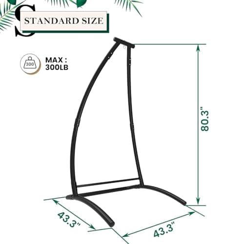 G TALECO GEAR C-Type Hanging Hammock Chair Stand, Heavy Steel Swing Chair Stand, Suitable for Indoor and Outdoor Swing Frame (Seat not Include