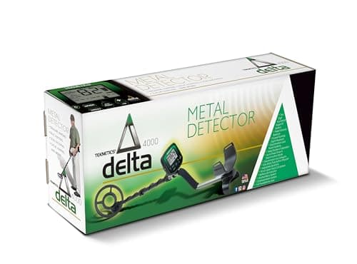 Teknetics Delta 4000 Metal Detector for Adults Features an 8" Waterproof Coil and a User-Friendly Design, Making it Perfect for Coin Shooting, relic Hunting and General Treasure Hunting