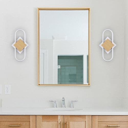 YUBOLE White LED Wall Light No Flicker 17W 4000K Natural Light, CRI 80 Modern Design, Energy-Efficient Indoor Wall Sconce Lighting for Bedroom, Cabinet, Hallway