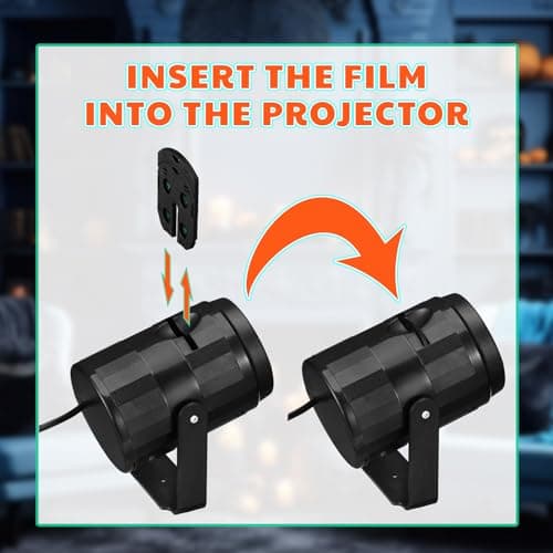 VIHOSE Skeleton Ghost Projector Rotating LED 4 in 1 Waterproof Digital Holiday Projector with Yard Stake for Outdoor Indoor Party Patio Garden Home House Decoration Landscape