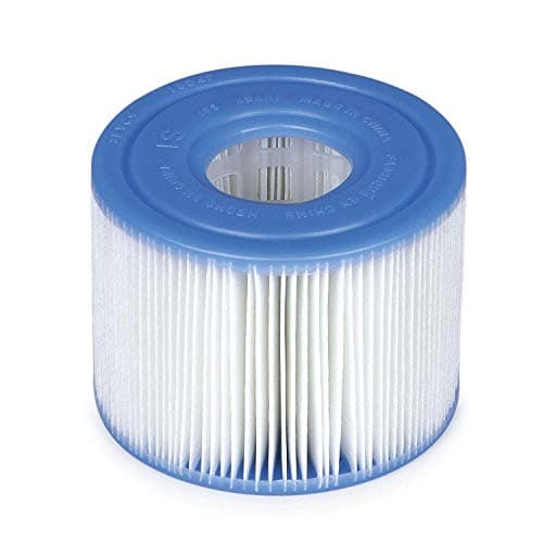Intex 29011E Type S1 PureSpa Easy Set Pool Spa Hot Tub Filter Replacement Cartridges (6 Filters), Blue and White