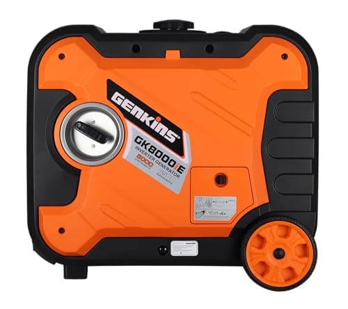 8000 Watts Portable Inveter Generator Quiet Operation Electric Starter Gas Powered Wheel Kit Included Gas Powered Perfect for Camping, Recreation, Emergercy Back UP etc