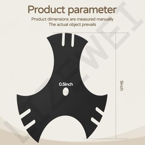3 Pcs Universal 9" x 9" (1/2 inch Hole) Edger Blade, 3-Side Edger Star Blade for Craftsman Walk Behind Edger, Mclane 2059, Also for Power Trim Edgers Tru-Cut Edgers King Lawn Edgers