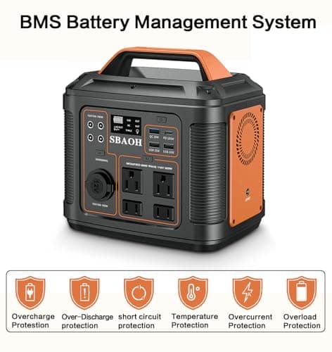 Portable Power Station, 300W 296Wh Solar Generator Quick Charge / 110V AC Outlets/DC Ports and LED Flashlight, Lithium Battery Backup for Home Outdoor Travel Camping Blackout