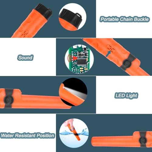 Kuman Pin pointer Water Resistant Metal Detectors with Holster Treasure Hunting Unearthing Tool Accessories Buzzer Vibration Automatic Tuning KW30
