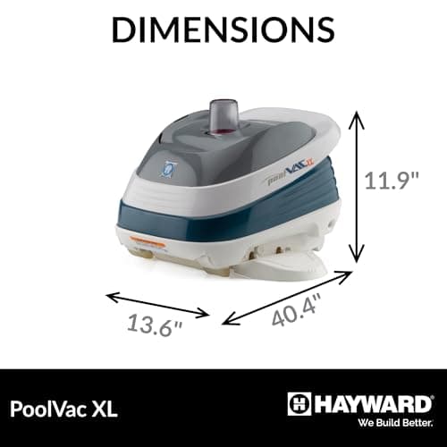 Hayward W32025ADC PoolVac XL Suction Pool Cleaner for In-Ground Gunite Pools up to 20 x 40 ft. with 40 ft. Hose (Automatic Pool Vacuum)