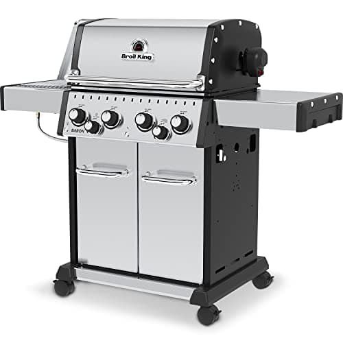 Broil King 875944 Baron S 490 Pro IR, Liquid Propane (LP), Stainless Steel, Black