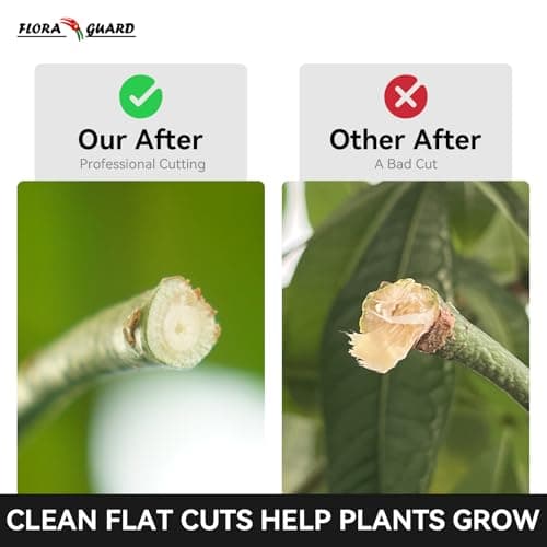 FLORA GUARD Bypass Pruning Shears, Garden Shears Heavy DutyTree Trimmers & Garden Clippers with Ergonomic Handle, Ideal Hand Pruners for Gardening, Shrubs & Branch Cutting.（HC202）