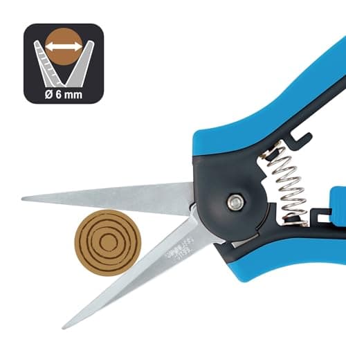 6.5” Gardening Tools Trimmer Pruning Snip, Pruning Scissors with Straight Stainless Steel Precision Blades