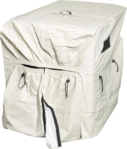 Outdoor Solutions Inc. Climate Shield Pool Heater Cover – Heavy-Duty Vinyl, Mesh Vents, Insulated Pool Equipment Cover for Winter Protection, Fits Pool Heat Pump & Filter