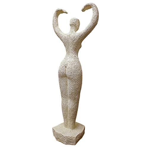 Design Toscano Neolithic Style Gaia Earth Mother Woman Indoor/Outdoor Garden Statue, 40 inches tall, Cast Stone Resin, Rough Stone Finish