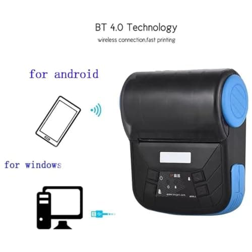 NOT for iOS/ipad/MAC/iPod, only Compatible with Android/Windows,80mm Portable Bluetooth Receipt Thermal Printer Wireless Ticket Bill Invoice pos Printer for Small Business