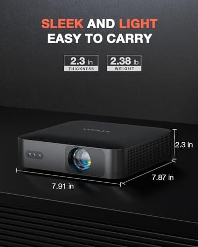 【360°Adjustable Stand & Auto Focus/Keystone】Mini Projector with WiFi and Bluetooth, Native 1080P Portable Outdoor Movie Projector, VOPLLS Home Projector 4K Support for HDMI/USB/AV/Phone/Laptop