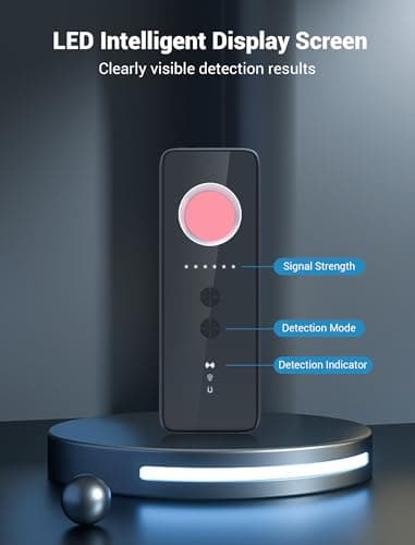 smhawk Hidden Camera Detector - 2025 Camera Detector, Bug Detector, GPS Tracker Detector, spy Camera, Listening Device Detector for Hotels, Home, Office, 6 Levels Sensitivity,4 Modes