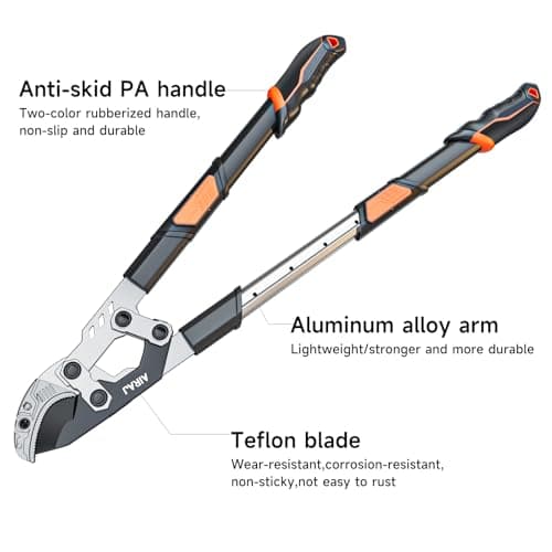 AIRAJ 27-37'' Extendable Anvil Loppers for Tree Trimming Heavy Duty with Compound Action | Branch Cutter with 2” Cutting Capacity | Chops Thick Branches Ease | Garden Lopper Pruning Shears Heavy Duty