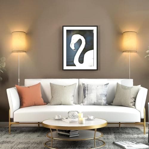 Plug in Wall Sconce, 3 Color, Set of Two, Industrial Wall Lamp with Plug in Cord, Rustic Fixture, On/Off Switch Vintage Wall Light Fixture for Headboard Bedroom Porch (Beige)