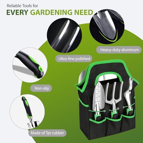 Garden Tool Set 39 Piece, Succulent Set, 9 Piece Heavy-Duty Tool Set, 39.4-inch Gardening mat, Indoor and Outdoor Gardening Tool, Essential Tool Gifts for Men, Women, and Beginners