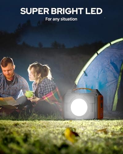 Solar Powered Generator 300W Rated, Portable Sola Generator Power Station with Solar Panels 40W Included, 220Wh Sola Power Bank with AC Outlet 110V Pure Sine Wave for Home Use Camping Outdoor