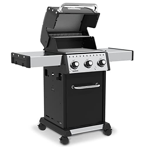 Broil King 874214 Baron 320 Pro, Liquid Propane (LP), Stainless Steel, Black