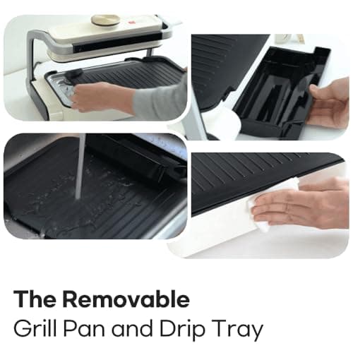 Smokeless Double Care Grill, Electric Indoor Tabletop Grill, Dual Heating, Fast Grilling, Portable, Nonstick, Adjustable Temperature, Ideal for K-BBQ