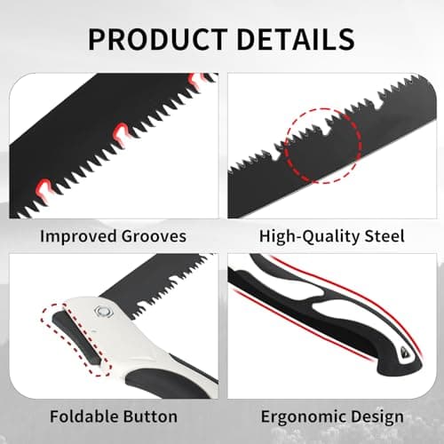 Premium Folding Saw - Ideal for Tree Trimming, Wood Cutting, Gardening, Camping & Hiking