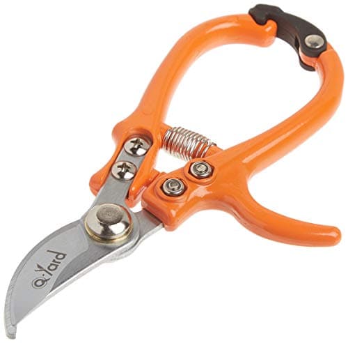 2 - pack Q-yard Pruning Shear, Mini- Extra Sharp Garden Hand Pruners, Easier Cutting, Comfortable Ergonomic, Less Effort - Gardening Scissors for Men & Women