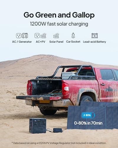 BLUETTI Solar Generator Pioneer 150 (AC240) & B210 Expansion Battery (Ships Separately), Expand to 3686Wh LiFePO4 Battery Backup w/ 3 2400W AC Outlets, IP65 Water Resistant，for Camping, RV