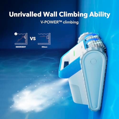 2025 Upgrade SMOROBOT Cordless Robotic Pool Cleaners for Inground Pools,3300GPH Strong Power,150 mins Runtime, Up to 2500 Sq.ft,Wall and Waterline Cleaning Pool Vacuum Robot for Gravel,Sand,Leaves